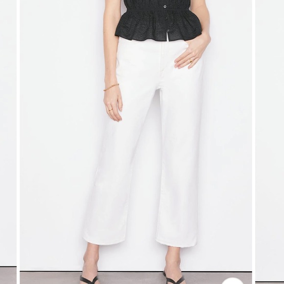 Frame - Le Jane Crop in Rumpled Blanc- Size 27 NWT - Picture 1 of 6